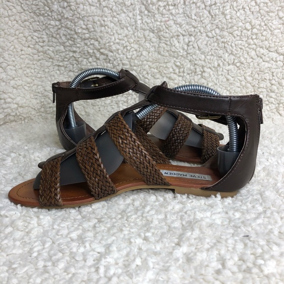 Steve Madden Brown Gladiator Sandals - Picture 3 of 7